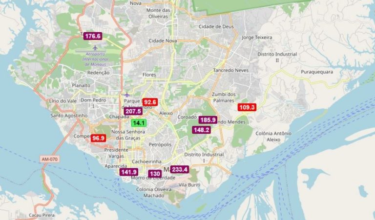 Manaus registra nível péssimo de qualidade do ar em meio a forte fumaça
